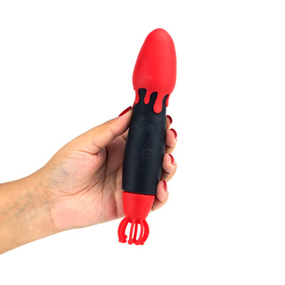 Foto 5 do produto Vibrador no Formato de Sorvete em Silicone com 10 Modos de Vibrações e 3 Acessórios para Base - Breathless Orgasm | Disponível em 3 Cores