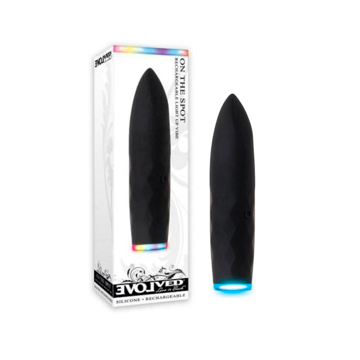 Bullet com 7 Vibrações Potentes, Led e Carregamento Via USB - Evolved On The Spot | 9,1 x 2,1 cm - 1