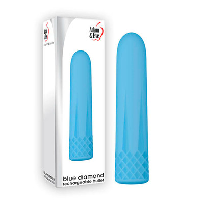 Bullet em Abs Macio com 10 Modos de Vibração e Carregamento via Cabo USB - Adam & Eve Blue Diamond | 9,1 x 2 cm