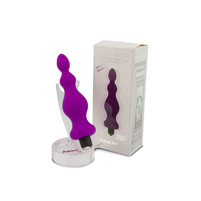 Bullet Amuse - Plug Anal em Silicone Ondulado com 10 Modos de Vibrações e um Baixo Nível de Ruído - 16,5 x 4 cm