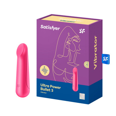 Foto 1 do produto Bullet Clitoriano Recarregável com 12 Programações de Vibrações Fortes e à Prova D'Água - Satisfyer Ultra Power Bullet 3 | 9 x 2,2 cm