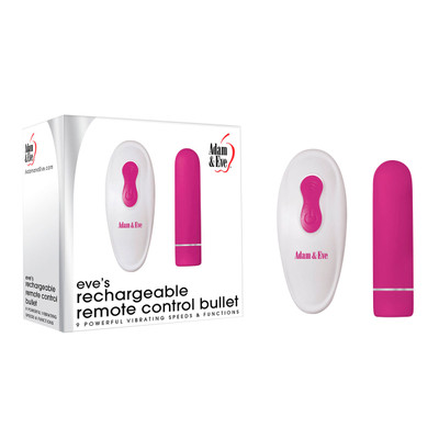 Bullet com Controle Remoto sem Fio, 9 Vibrações - Adam & Eve Eve's Rechargeable Remote Control Bullet | 7 x 1,8 cm