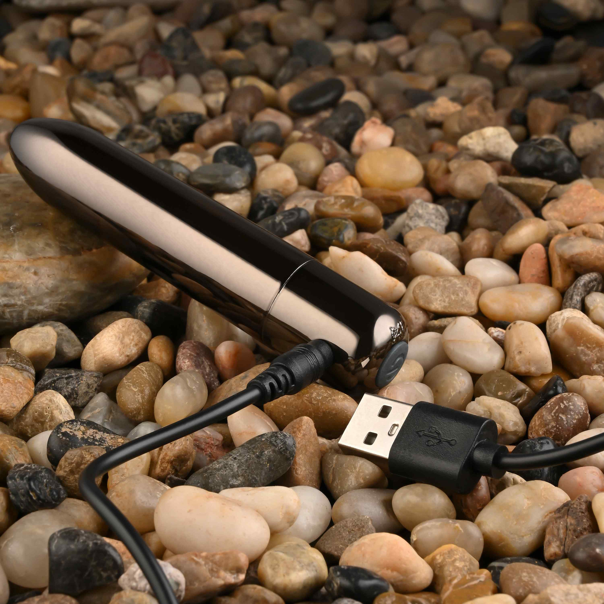 Bullet Cromado com 10 Modos de Vibração Potentes, Resistente À Água e Recarregável - Evolved Real Simple | 9,9 x 1,9 cm - 3