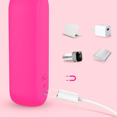 Foto 5 do produto Bullet Estimulador de Clítoris Recarregável com 2 Cápsulas Vibratórias em Silicone, 9 Modos de Vibração e Controle com Fio - S-Hande Lycoris | Disponível em 2 Cores