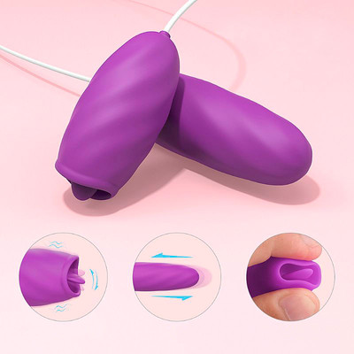Foto 9 do produto Bullet Estimulador de Clítoris Recarregável com 2 Cápsulas Vibratórias em Silicone, 9 Modos de Vibração e Controle com Fio - S-Hande Lycoris | Disponível em 2 Cores