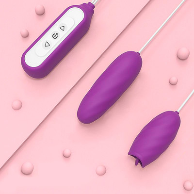 Foto 6 do produto Bullet Estimulador de Clítoris Recarregável com 2 Cápsulas Vibratórias em Silicone, 9 Modos de Vibração e Controle com Fio - S-Hande Lycoris | Disponível em 2 Cores