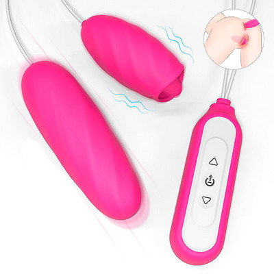 Foto 3 do produto Bullet Estimulador de Clítoris Recarregável com 2 Cápsulas Vibratórias em Silicone, 9 Modos de Vibração e Controle com Fio - S-Hande Lycoris | Disponível em 2 Cores