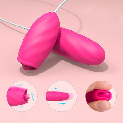 Foto 4 do produto Bullet Estimulador de Clítoris Recarregável com 2 Cápsulas Vibratórias em Silicone, 9 Modos de Vibração e Controle com Fio - S-Hande Lycoris | Disponível em 2 Cores