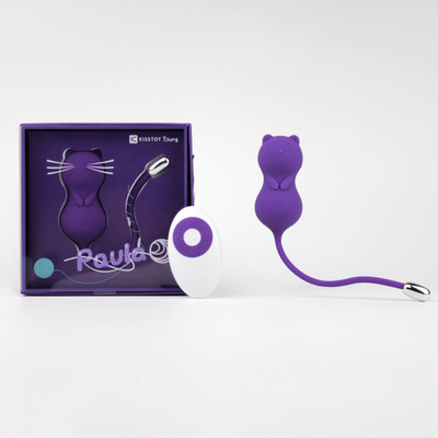 Foto 1 do produto Bullet em Forma de Gato com 10 Modos de Vibração e 3 Modos de Intensidade com Controle Remoto - Kisstoy Young Paula | 6,5 x 3,3 cm
