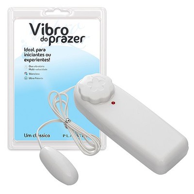 Foto 1 do produto Bullet em Forma de Micro Ovo com Multivelocidade e Controle Remoto - Vibro do Prazer | Cor: Branco