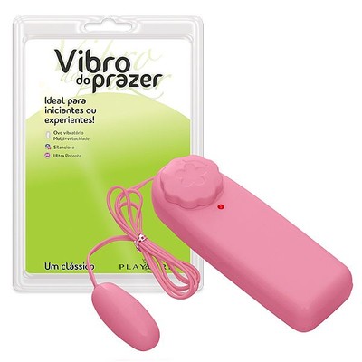 Foto 1 do produto Bullet em Forma de Micro Ovo com Multivelocidade e Controle Remoto - Vibro do Prazer | Cor: Rosa