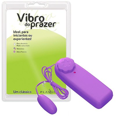 Foto 1 do produto Bullet em Forma de Micro Ovo com Multivelocidade e Controle Remoto - Vibro do Prazer | Cor: Lilás