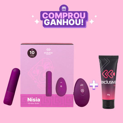 Bullet Recarregável em ABS com 10 Modos de Vibração, Controle Remoto Sem Fio e Resistente à Água - Exclusiva Nísia | 8,6 x 2 cm