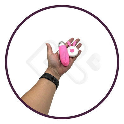 Bullet Recarregável em Silicone com 12 Modos de Vibrações e Controle Remoto sem Fio com Orelhinha - Remote Control Vibrating Egg | Disponível em 2 Cores
