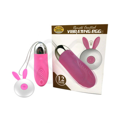 Foto 4 do produto Bullet Recarregável em Silicone com 12 Modos de Vibrações e Controle Remoto sem Fio com Orelhinha - Remote Control Vibrating Egg | Disponível em 2 Cores
