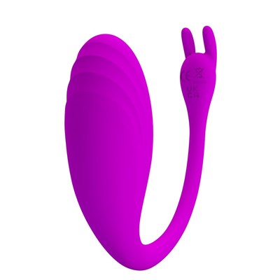 Foto 4 do produto Bullet Recarregável em Silicone com 12 Modos de Vibrações e Controle Remoto Via App - Pretty Love Catalina | 7,3 x 3 cm