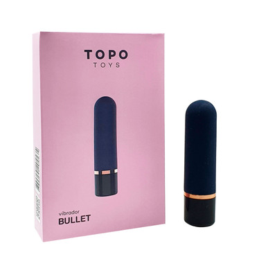 Bullet em Silicone com 10 Vibrações Potentes, Resistente à Água e Carregamento Via USB - Topo Toys Bullet Luxe I | 7 x 2,1 cm