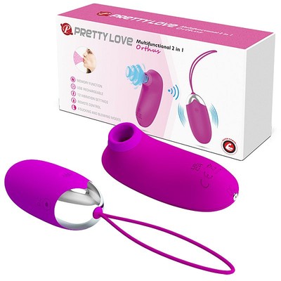 Bullet em Silicone com 12 Modos de Vibração e Controle Remoto sem Fio com 4 Níveis de Pulsação - Pretty Love Orthus | Disponível em 2 Cores