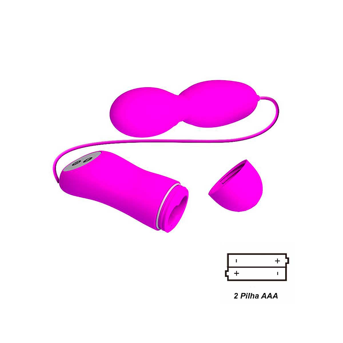 Bullet em Silicone com Controle Remoto, 12 Modos de Rotação e Vibração - Pretty Love Vega | 10 x 2,8 cm - 3