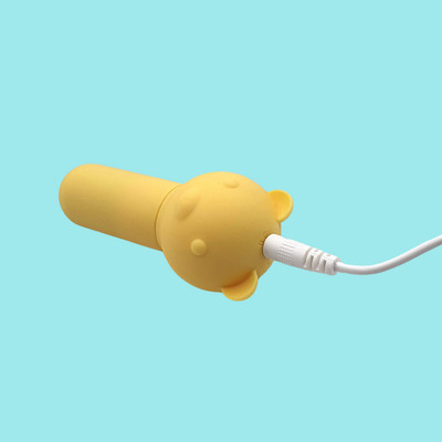 Foto 4 do produto Bullet em Silicone no Formato de Urso com 10 Modos de Vibração e Recarregável via USB - SI | 8,3 x 2,1 cm | Disponível em 2 Cores