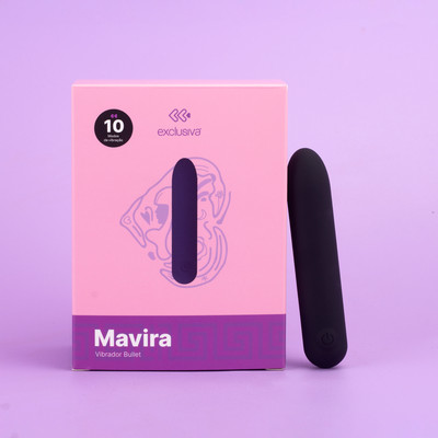 Bullet em Silicone Macio com 10 Modos de Vibração e Recarregável - Exclusiva Mavira | 9,5 x 1,9 cm