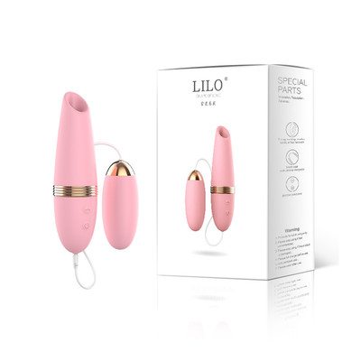 Bullet em Silicone com 10 Modos de Vibração e Estimulador de Clitóris com 6 Tipos de Pulsação - Lilo Honey Mouth