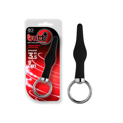 Plug Anal em Silicone com Alça de Segurança - Butt O | 9,3 x 2,3 cm