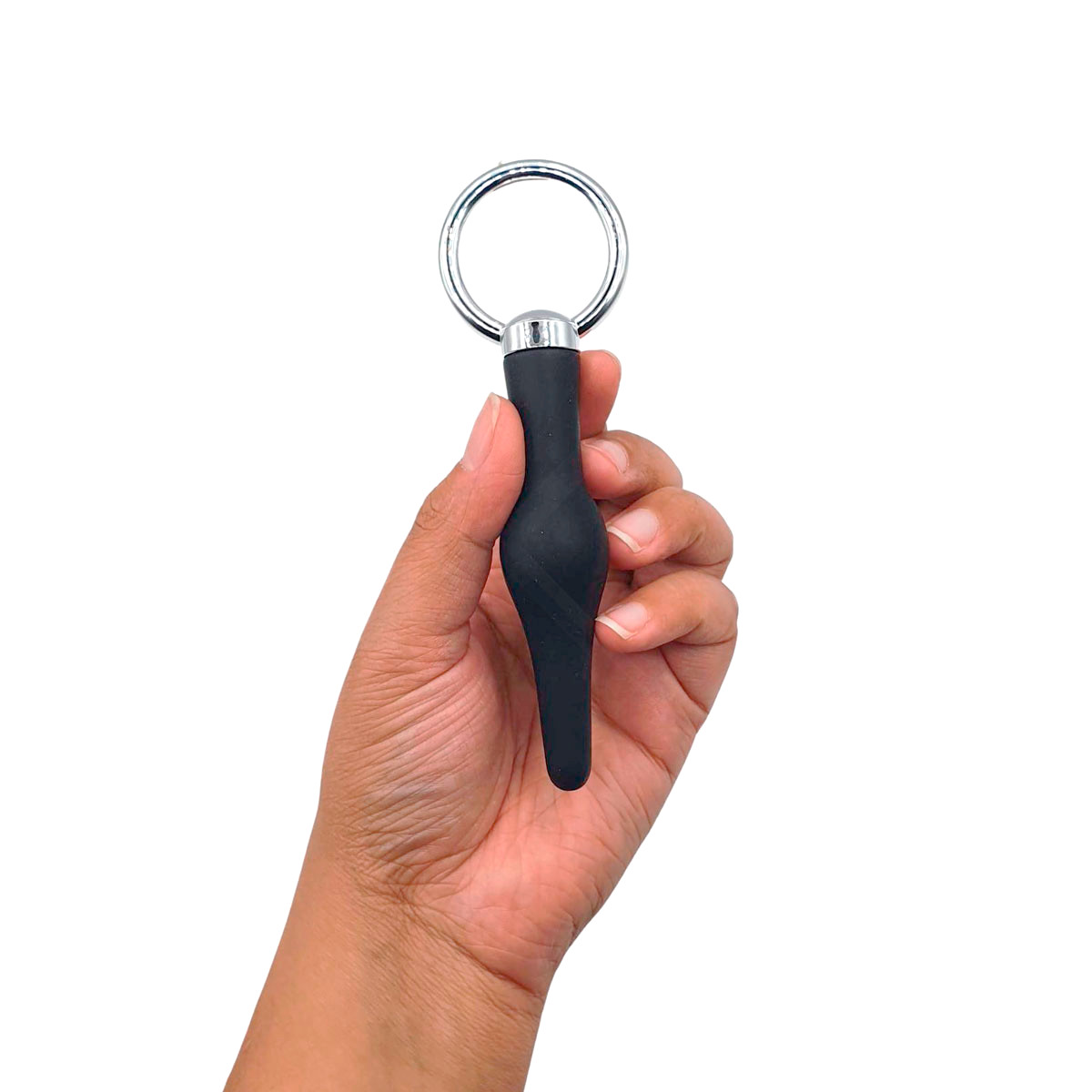 Plug Anal em Silicone com Alça de Segurança - Butt O | 9,3 x 2,3 cm - 4