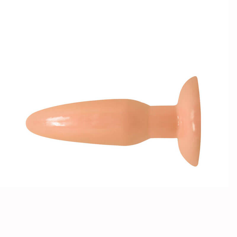 Butt Plug Anal Toys - Plug Anal em Formato Cônico com Ventosa - 10,5 x 3,3 cm | Cor: Bege - 3
