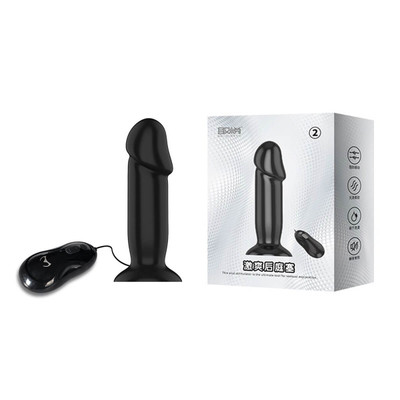 Foto 1 do produto Plug Anal em TPR com 12 Modos de Vibração, Glande Definida, Controle Remoto com Fio e Base em Ventosa - Love Nest Butt Plug Two | 9,7 x 3,2 cm