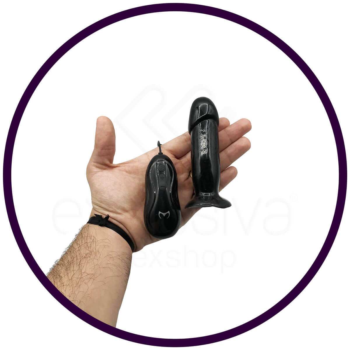 Plug Anal em TPR com 12 Modos de Vibração, Glande Definida, Controle Remoto com Fio e Base em Ventosa - Love Nest Butt Plug Two | 9,7 x 3,2 cm - 5