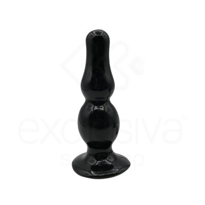 Foto 3 do produto Plug Anal em TPR com 12 Modos de Vibração, Formato Anatômico, Controle Remoto com Fio e Base em Ventosa - Butt Plug One Love Nest 3 | 9,5 x 3,5 cm