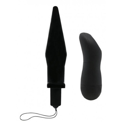 Foto 2 do produto Butt Plug - Plug Anal em ABS com 20 Modos de Vibração e Controle Remoto - 16,5 x 3,5 cm | Cor: Preto