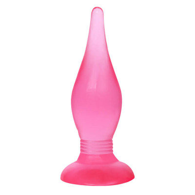 Foto 2 do produto Butt Plug - Plug Anal Translúcido e Ventosa - 12 x 4 cm