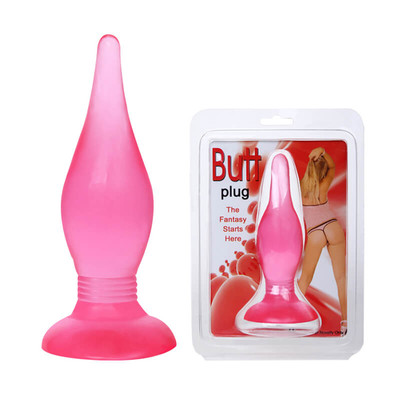 Butt Plug - Plug Anal Translúcido e Ventosa - 12 x 4 cm