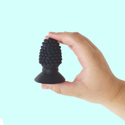 Foto 2 do produto Plug Anal Arredondado com Nódulos e Base Achatada - Butt Plug | 5,8 x 3,5 cm | Disponível em 2 Cores