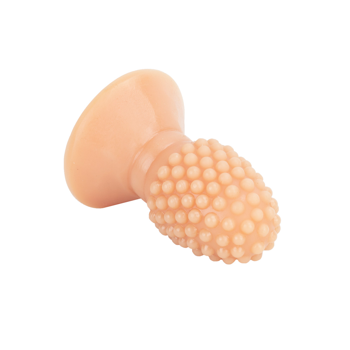 Plug Anal Arredondado com Nódulos e Base Achatada - Butt Plug | 5,8 x 3,5 cm | Cor: Bege - 2