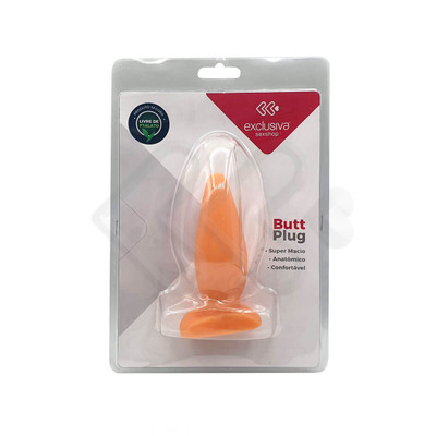 Foto 2 do produto Plug Cônico em PVC Atóxico com Base de Suporte - Butt Plug | 9,6 x 3,7 cm | Disponível em 2 Cores