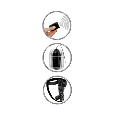 Calcinha com Cápsula Vibratória com Vibração Única e Controle Sem Fio - Fetish Remote Control Fantasy Panty