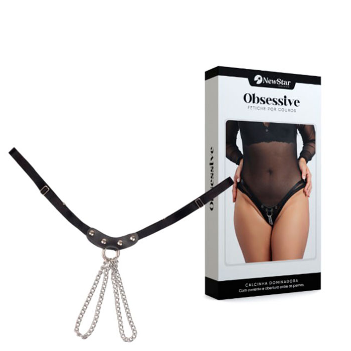Calcinha Dominadora com Correntes | New Star Couros - 3