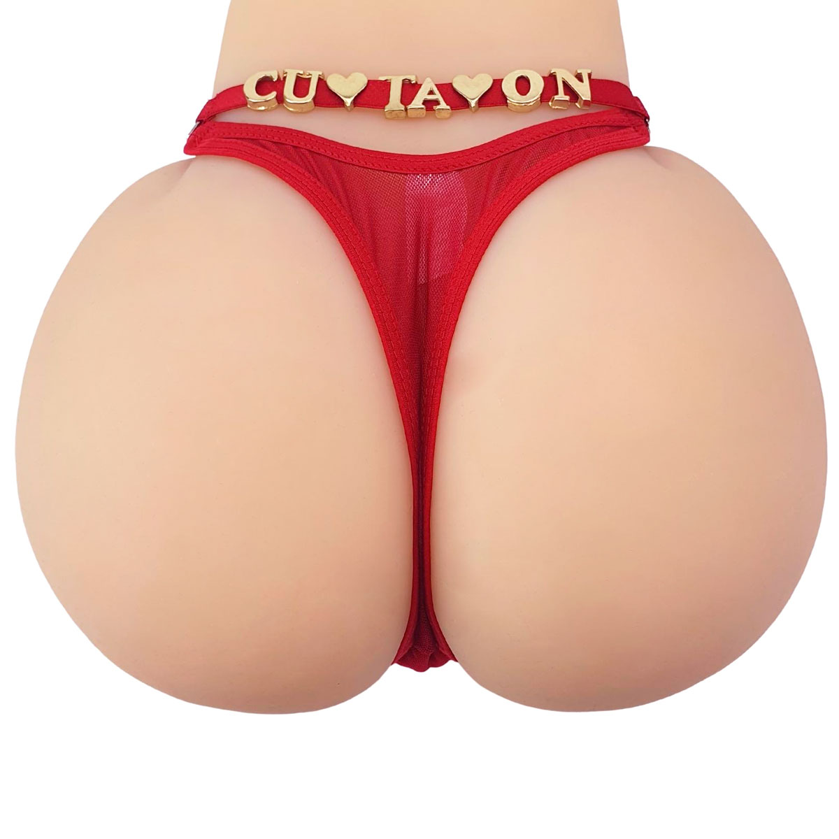 Calcinha Fio Dental em Tule com Estampas e Detalhes de Lacinhos - Doce Olhar Moda Íntima - Tamanho Único | Disponível em 3 Cores e 9 Frases - 19