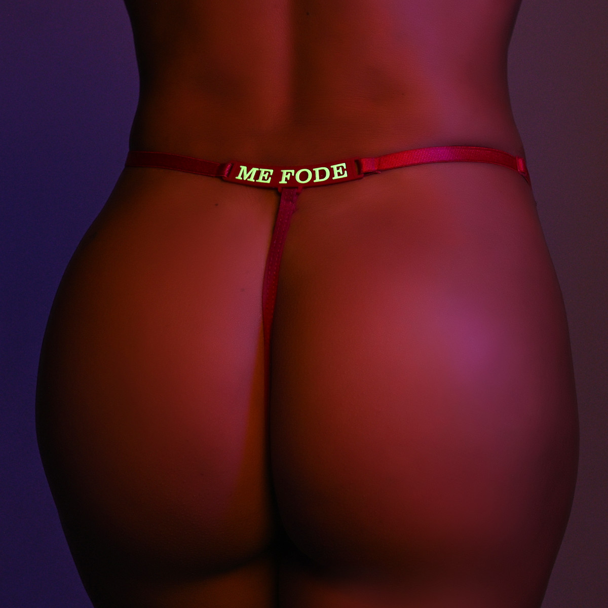 Calcinha Fio Dental em Tule que Brilha no Escuro - Exclusiva Lingerie | Tamanho Único | Disponível em 6 Cores e 31 Frases - 129