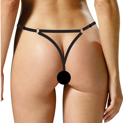Foto 3 do produto Calcinha Fio Duplo Com Tiras de Couro Ecológico - InNamorata Femme Fatale | Disponível em 3 Cores