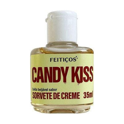 Calda Beijável para Sexo Oral - Feitiços Aromáticos Candy Kiss | 35ml | Disponível em 15 sabores