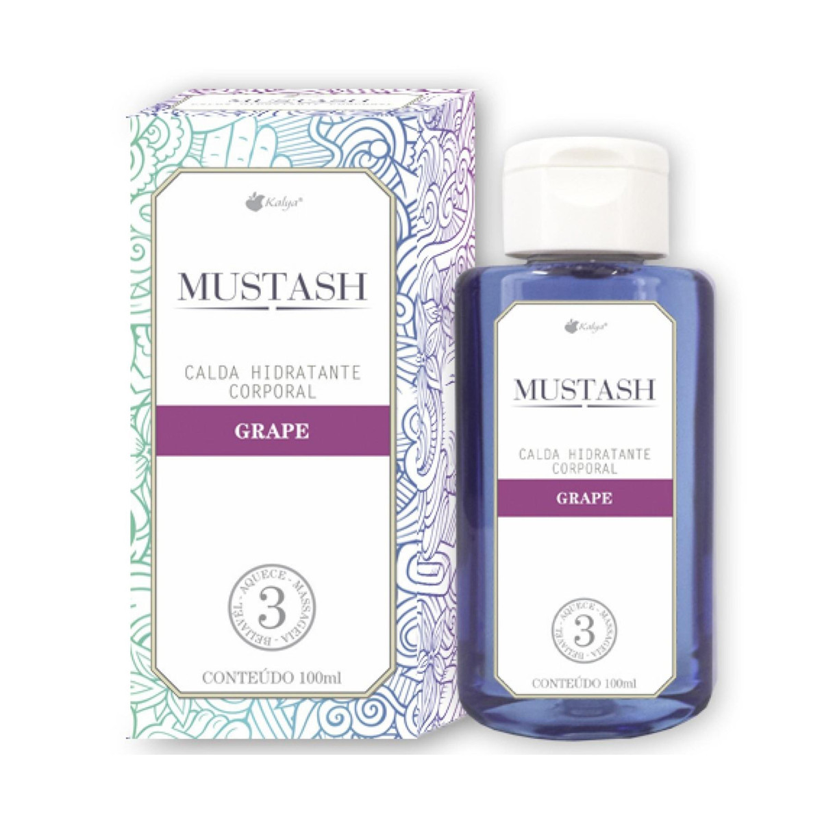 Calda Hidratante Corporal Beijável para Massagem que Esquenta - Kalya Mustash - 100ml | Disponível em 5 Sabores - 3