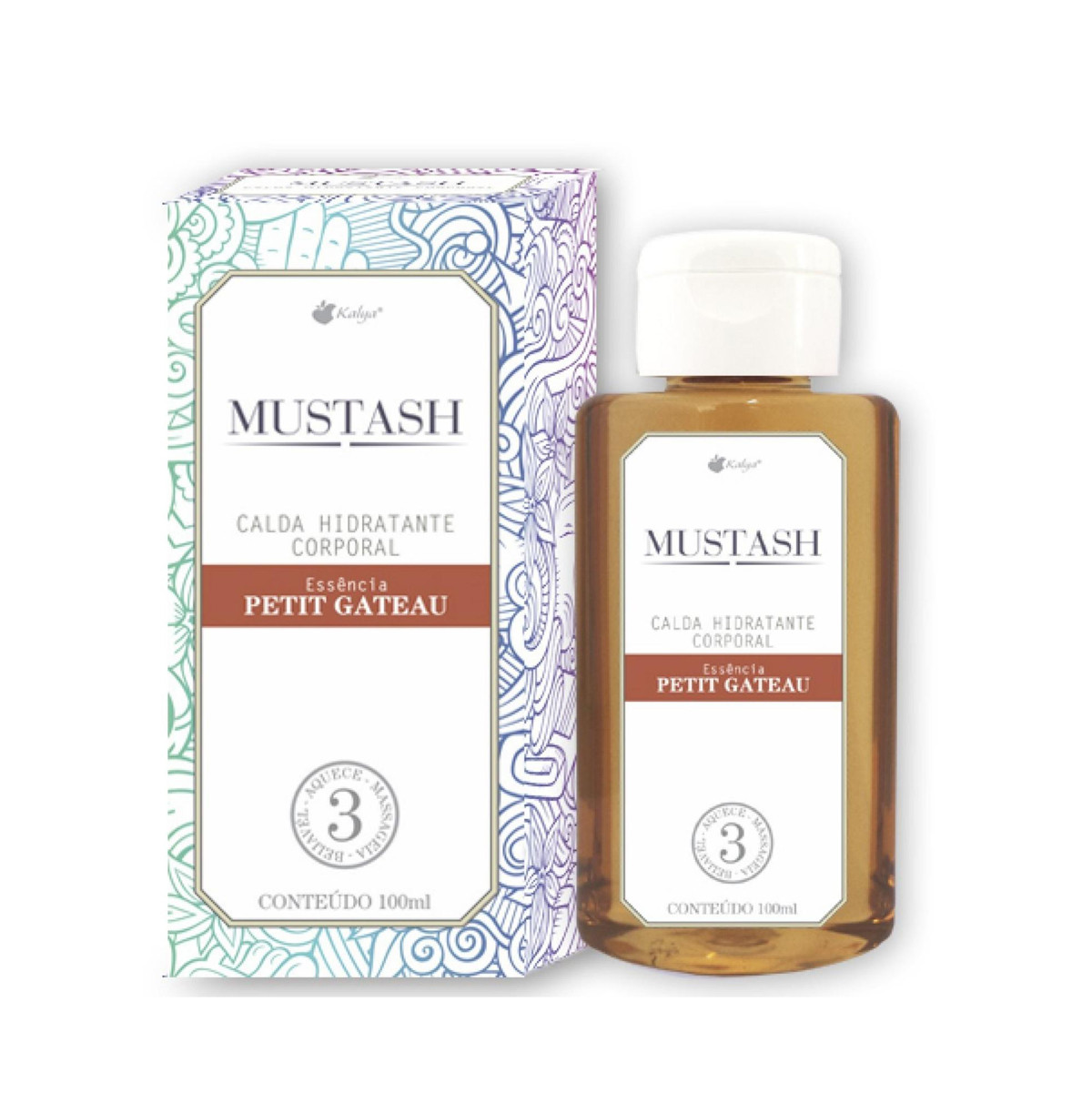 Calda Hidratante Corporal Beijável para Massagem que Esquenta - Kalya Mustash - 100ml | Disponível em 5 Sabores - 2