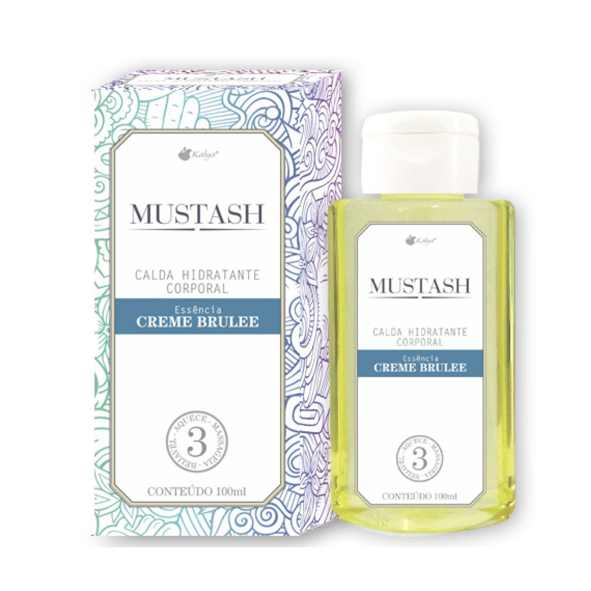 Calda Hidratante Corporal Beijável para Massagem que Esquenta - Kalya Mustash - 100ml | Sabor: Creme Brulee - 1