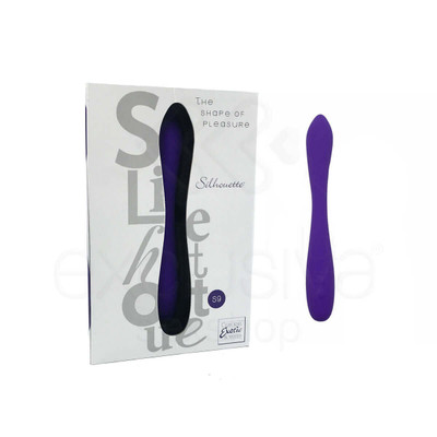 California Exotic Noveltles Silhouette - Vibrador Estimulador de Clítoris e Ponto G com 05 Modos de Vibração e Corpo Flexível - 21 x 2,7 cm