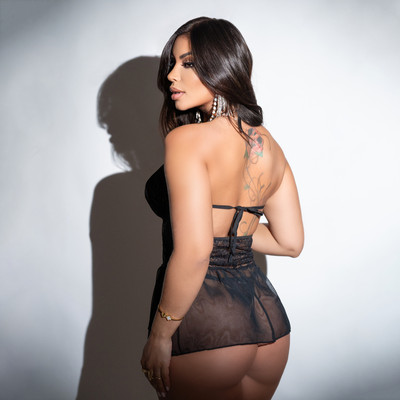 Foto 5 do produto Camisola em Renda e Tule com Amarração - Exclusiva Lingerie | Disponível em 2 Cores e 4 Tamanhos