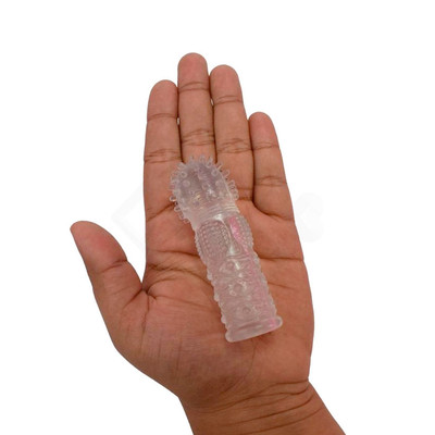 Foto 3 do produto Capa para Dedo em Silicone Atóxico com Texturas Massageadoras - A.Spot | 6 x 1,4 cm